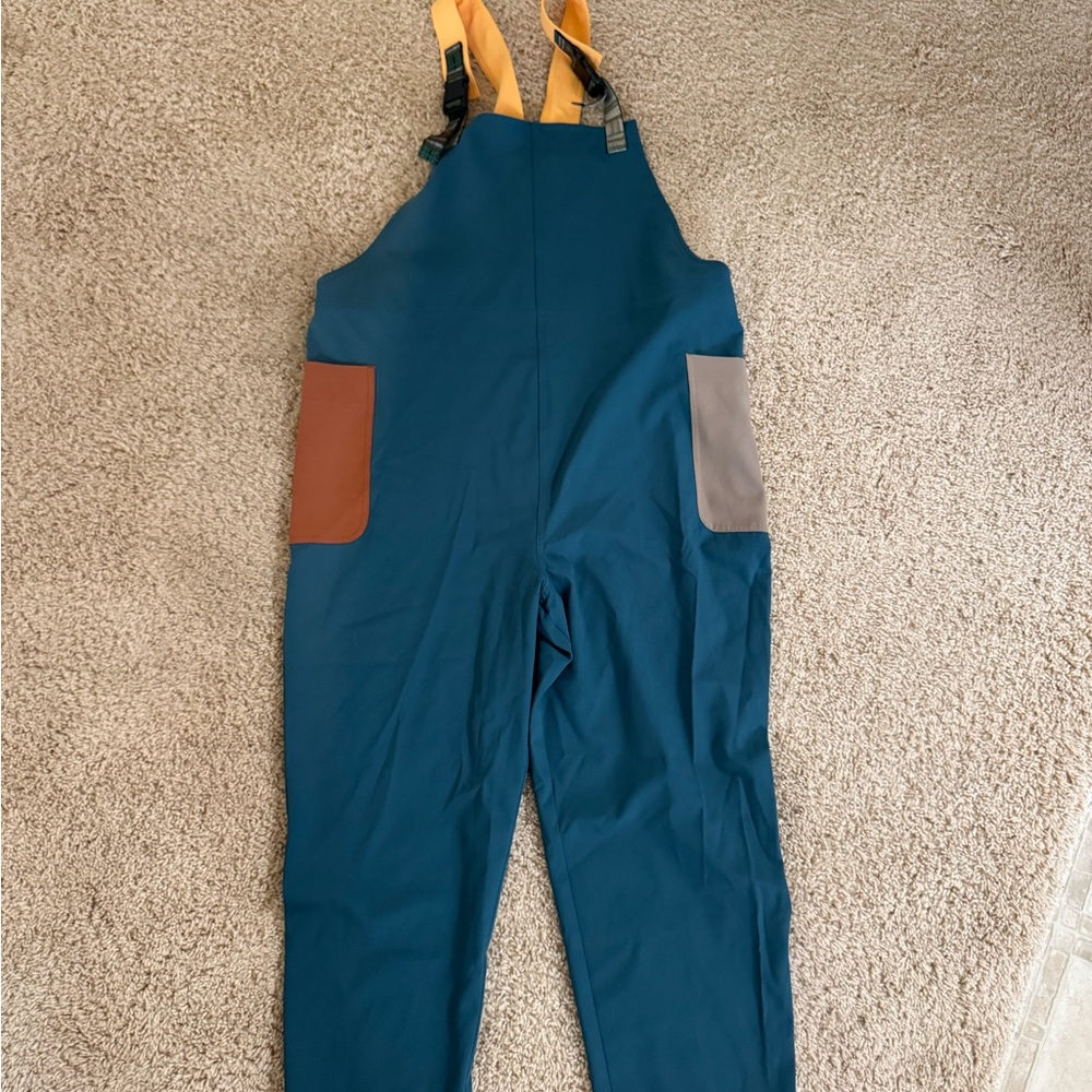 Kavu Blue and Brown One Piece Jumpsuit with Workwear Style